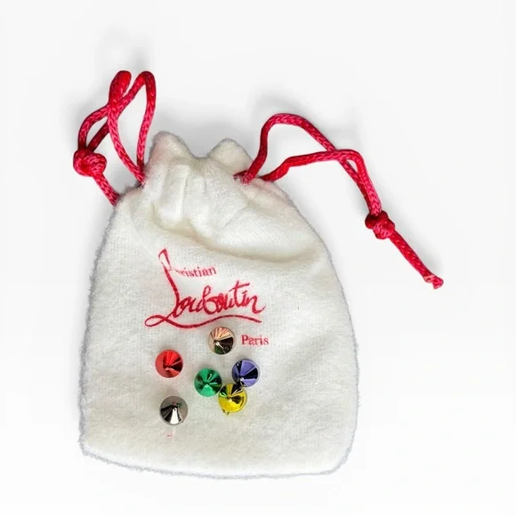 Christian Louboutin Multicolor Studded Women’s High-Top Sneakers Size 38 - Picture 8 of 11